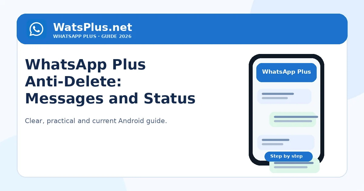 WhatsApp Plus Anti-Delete for Messages and Status