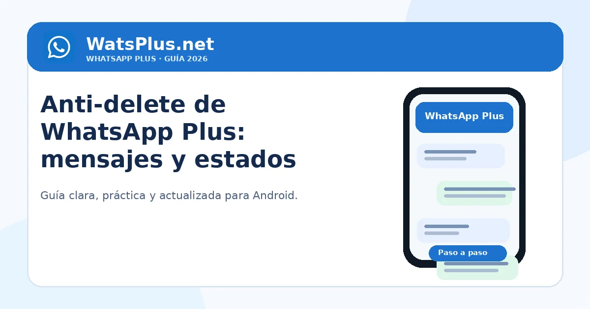 Anti-delete de mensajes y estados en WhatsApp Plus