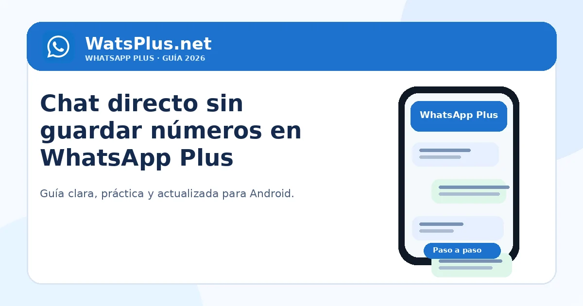 Chat directo de WhatsApp Plus sin guardar números