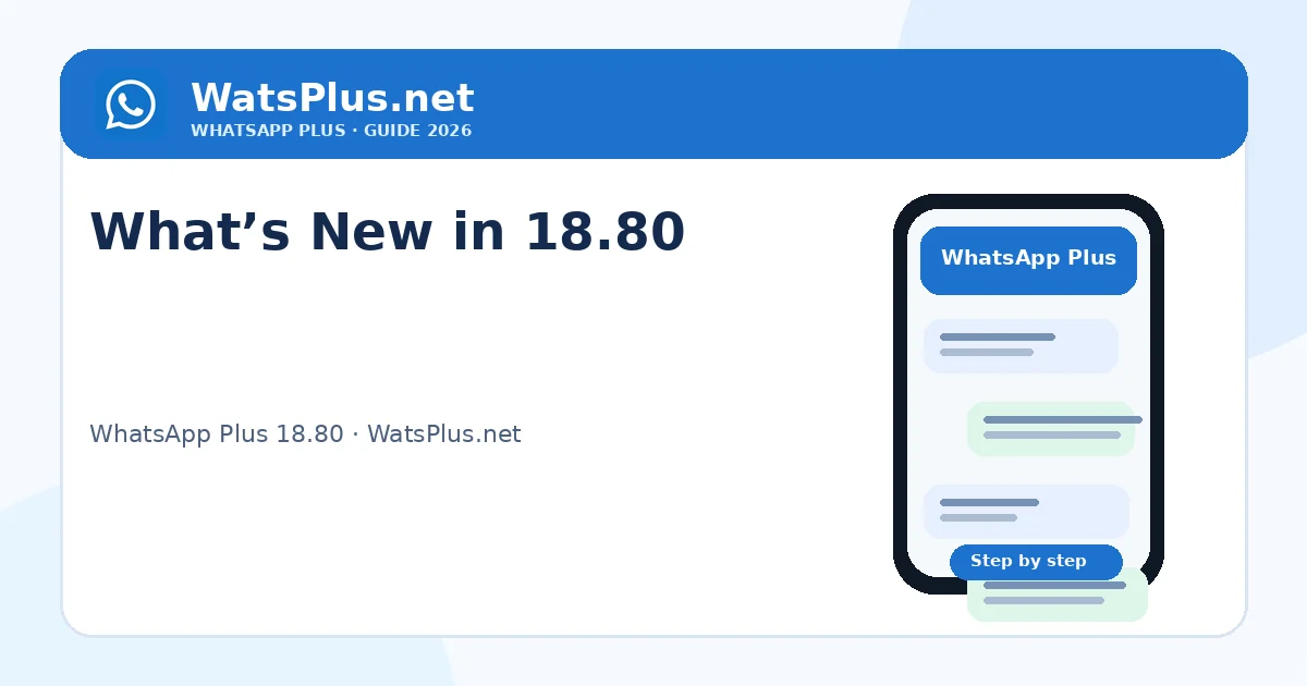 What’s new in WhatsApp Plus 18.80