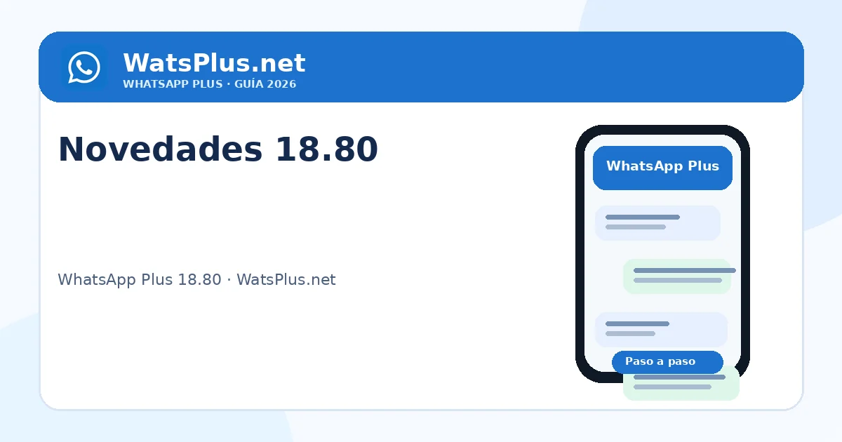 Qué hay de nuevo en WhatsApp Plus 18.80