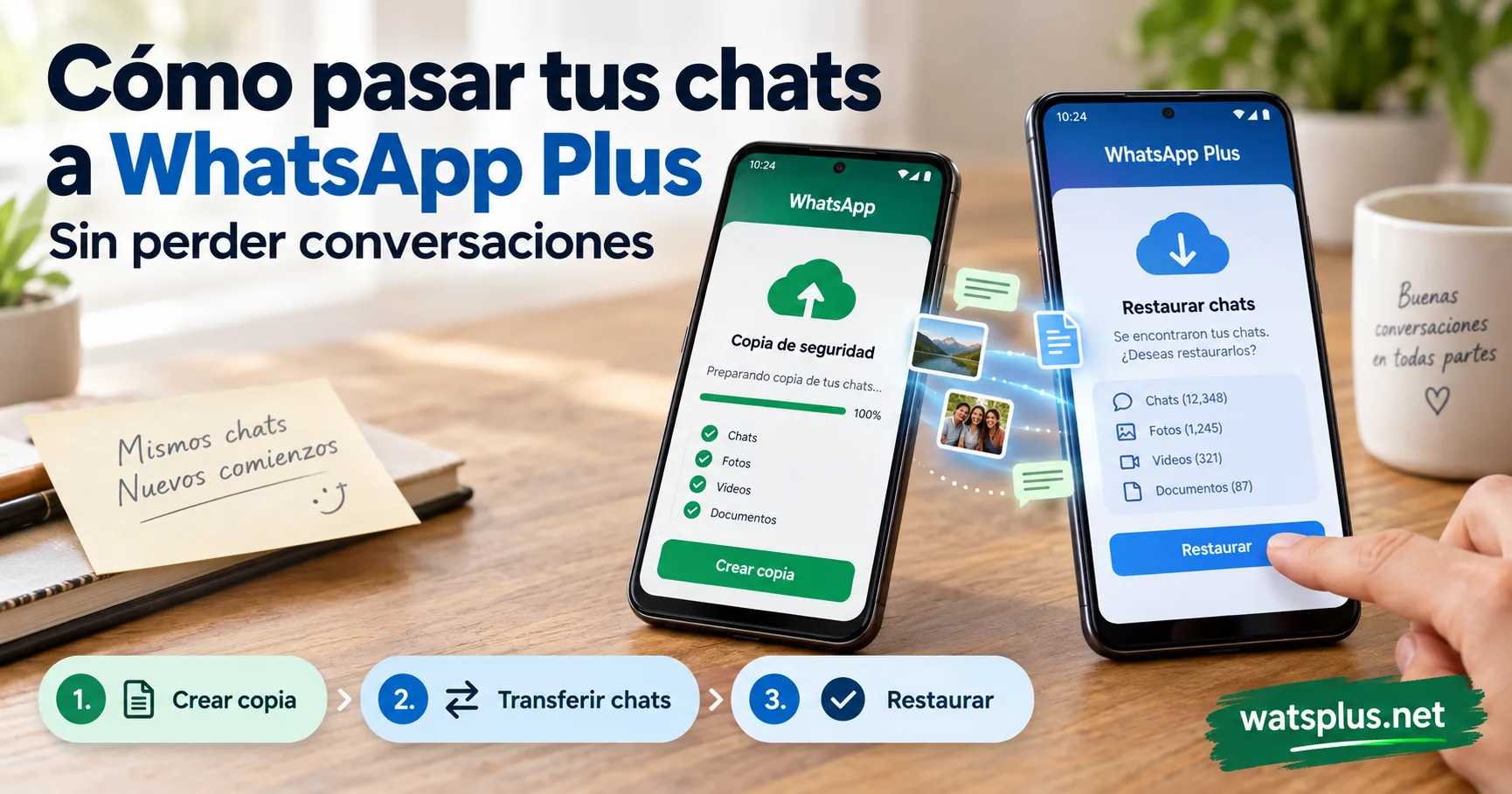 Guía visual y funciones de WhatsApp Plus