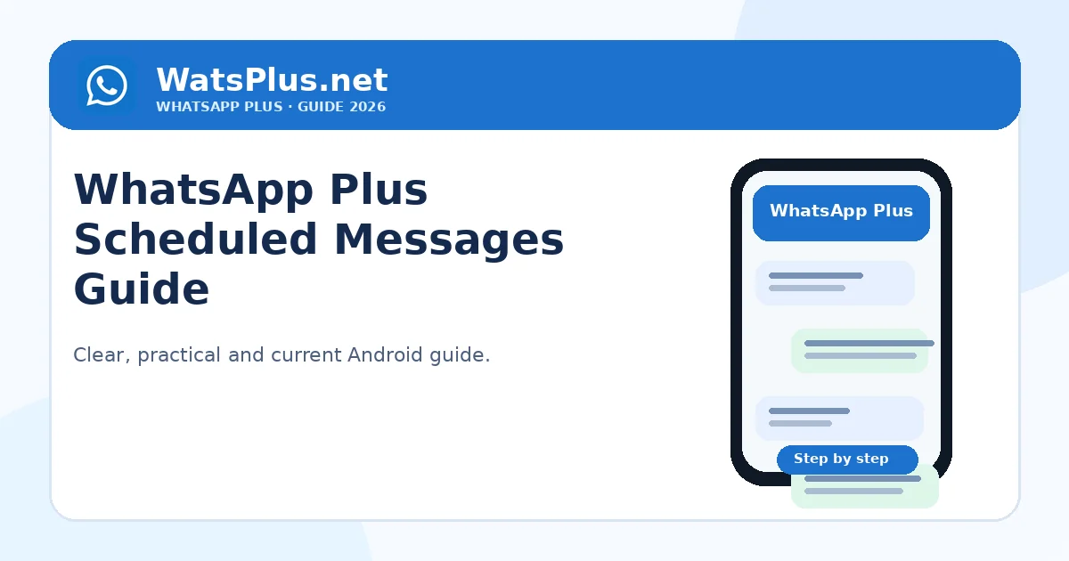 Scheduled Messages in WhatsApp Plus