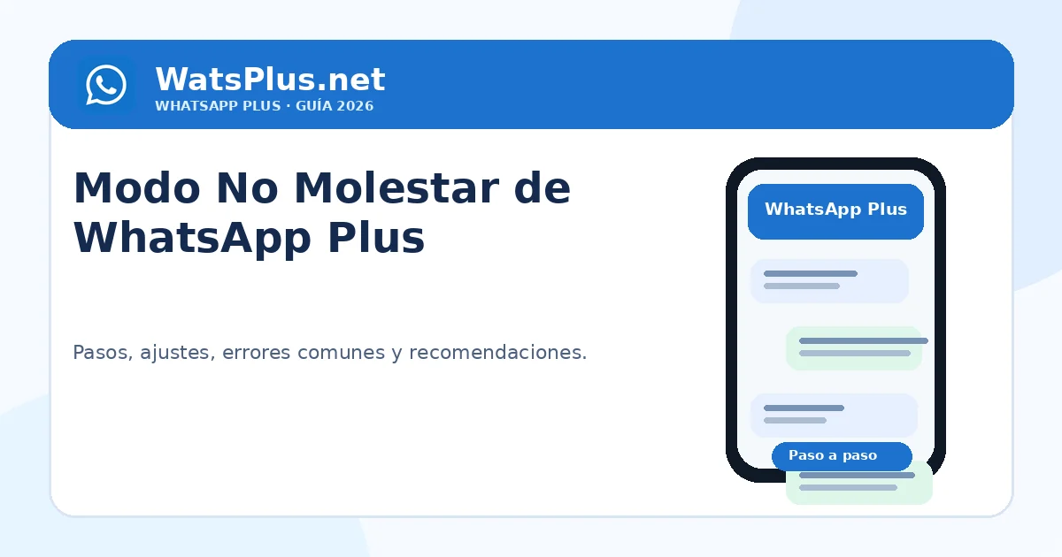 Modo No Molestar de WhatsApp Plus — segunda imagen