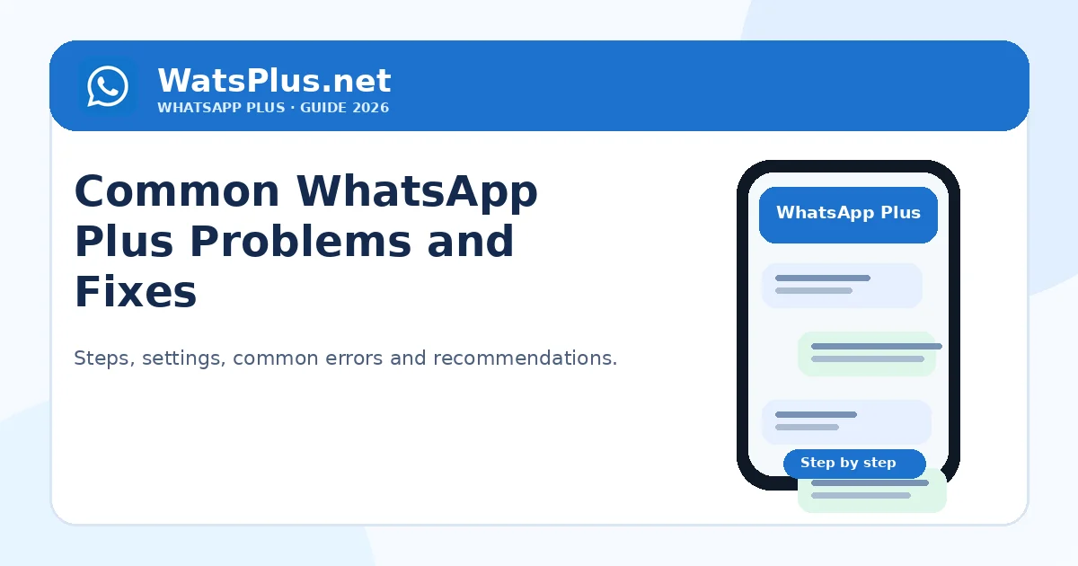 Common WhatsApp Plus Problems and Solutions — second image