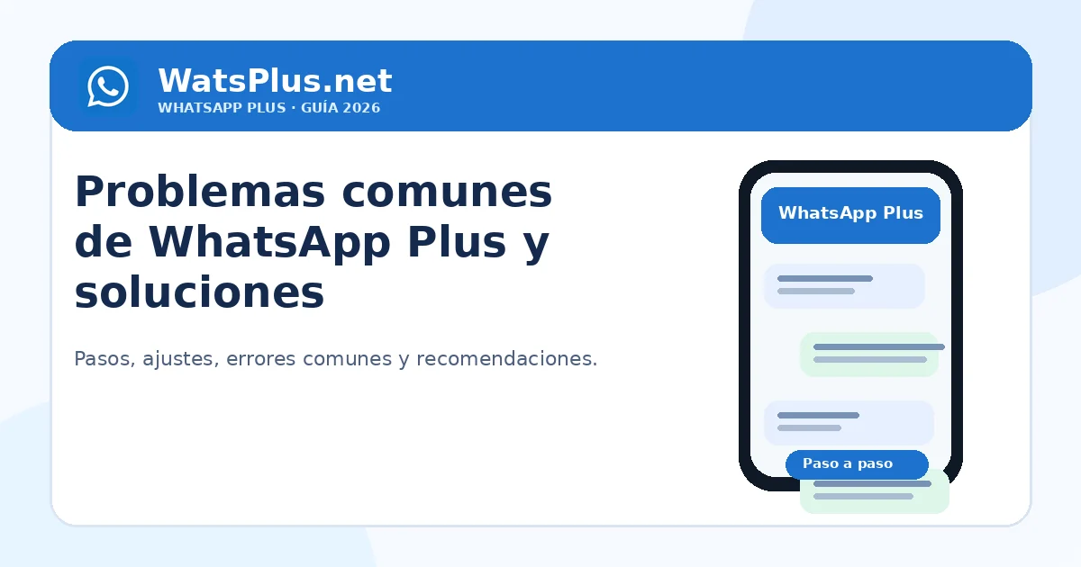 Problemas comunes de WhatsApp Plus y soluciones — segunda imagen