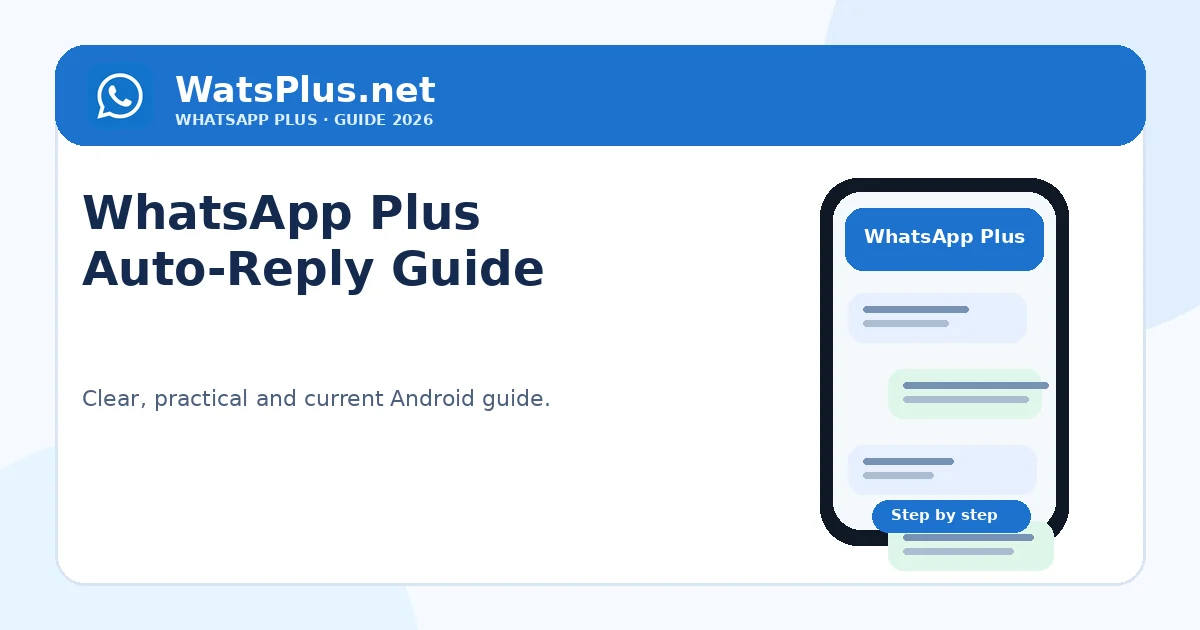 Auto-Reply in WhatsApp Plus