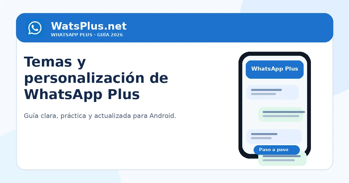 Temas y personalización de WhatsApp Plus