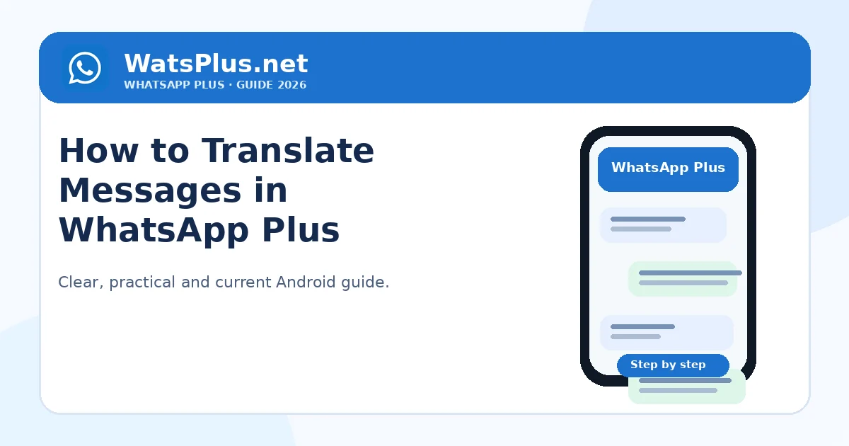 How to Translate Messages in WhatsApp Plus