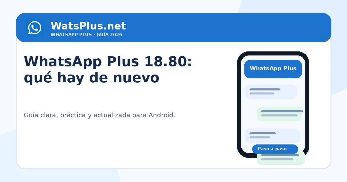 WhatsApp Plus 18.80: novedades y cambios